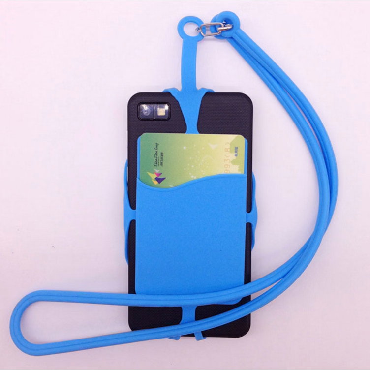 Silicone Lanyard Card Holder for Smartphone