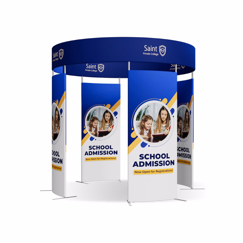 360 View 4 Panel Photo Booth Enclosure Hardware 10ft