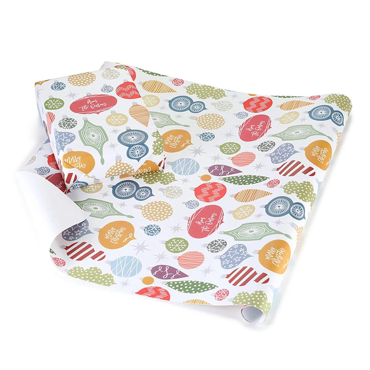 Retro Ornaments Personalized Wrapping Paper Roll 1