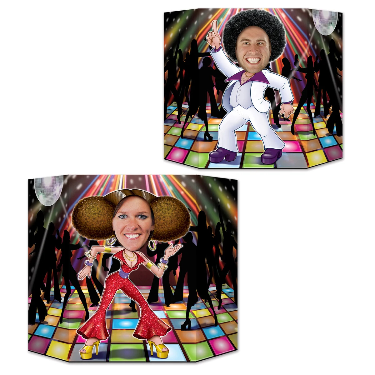 Disco Couple Photo Prop 1