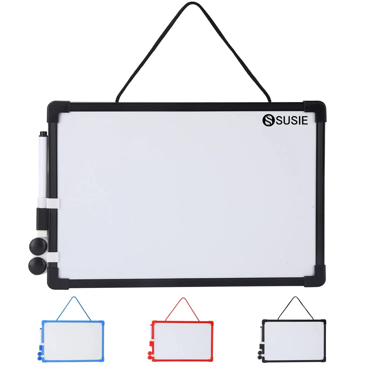 Compact Magnetic Double-Sided Dry Erase Whiteboard w/ Marker 1
