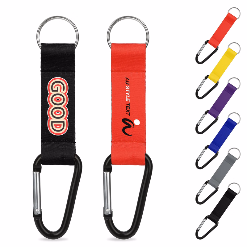 3/4" Dye Sublimation Pocket Lanyard W/Carabiner & Keyring