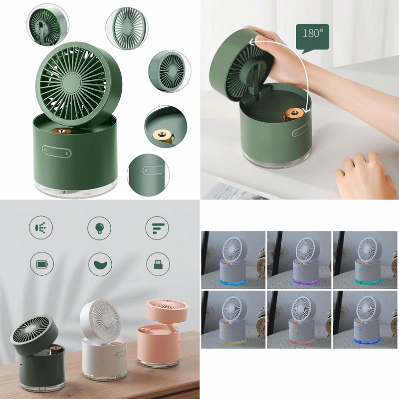 Mini Desk Misting Fan