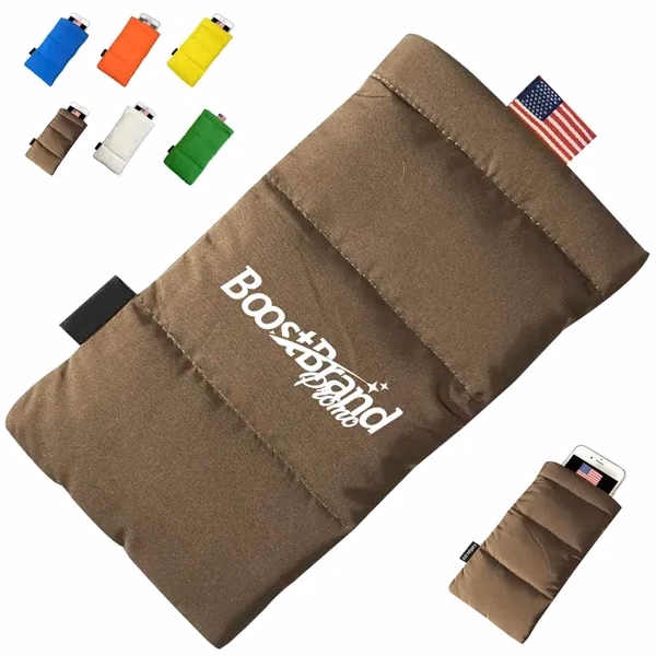 Custom Insulated Phone Sleeve with Card Pocket — Padded Device Protection
