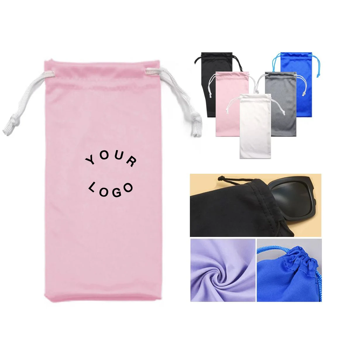 Microfiber Optics Pouch with Drawstring Closure 1
