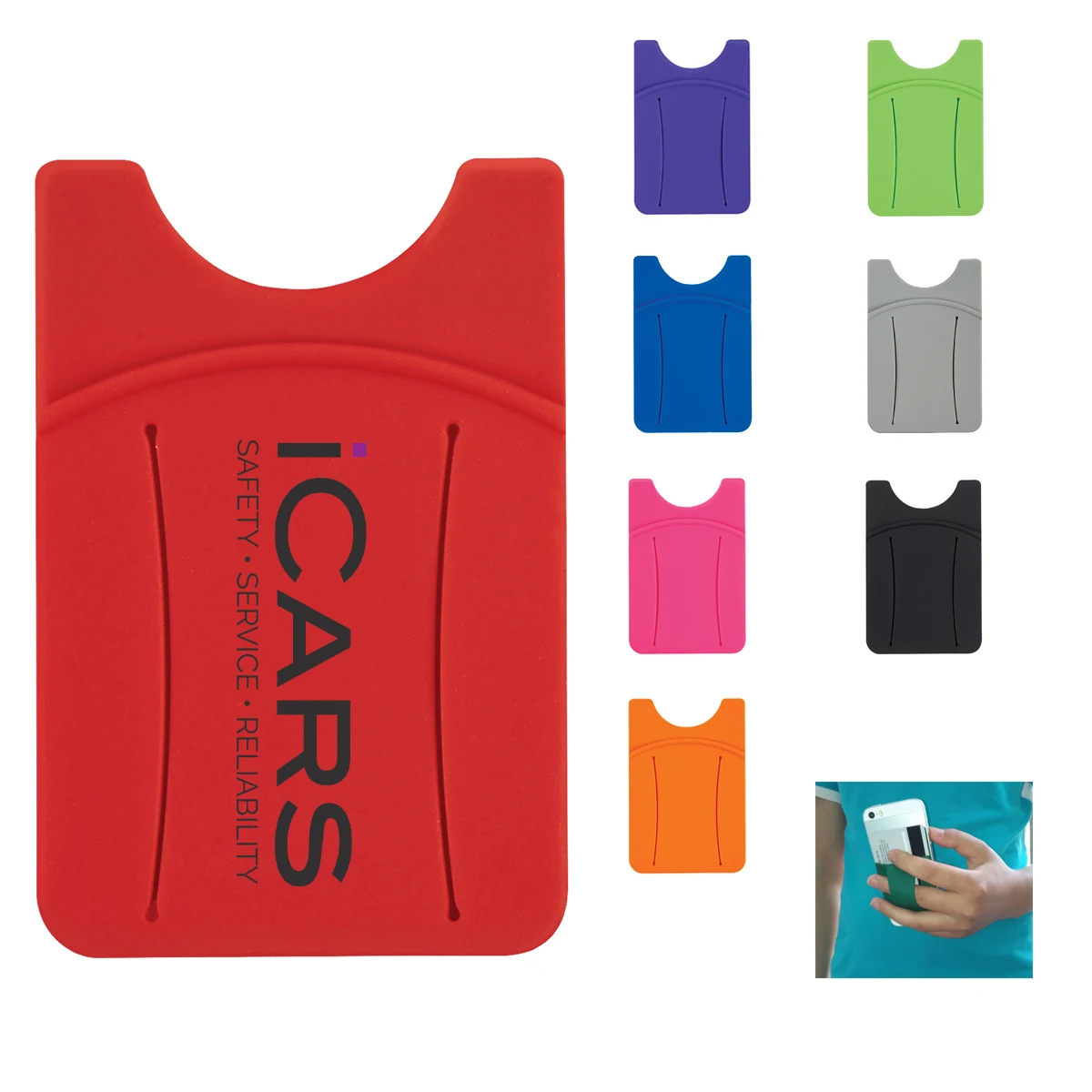 Silicone Phone Wallet With Finger Grip 1
