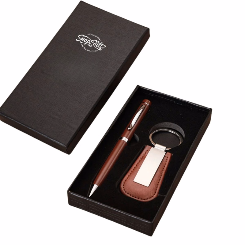2-Piece Gift Set Metal Signature Pen and Key Chain