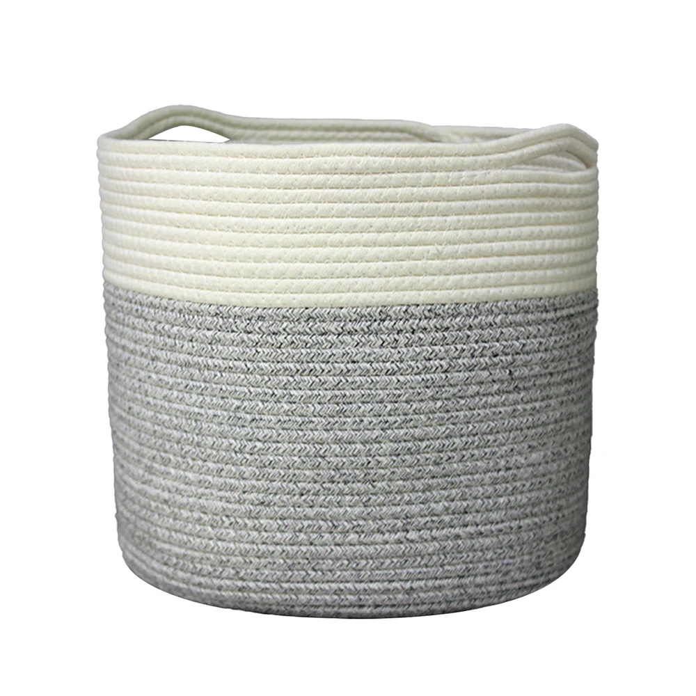 Cotton Rope Large Capacity Round Basket 1