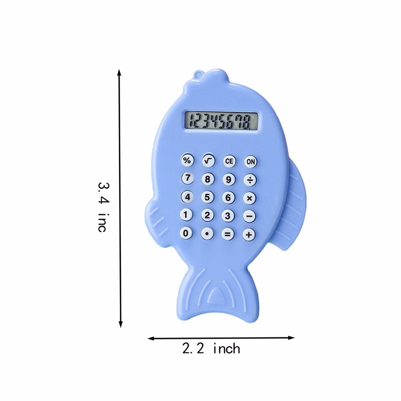 Fish Shaped Battery Calculator Key Chain