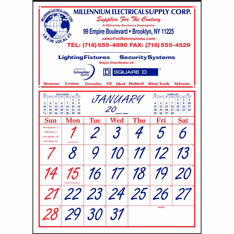Style 83 Large 12-Sheet Calendar