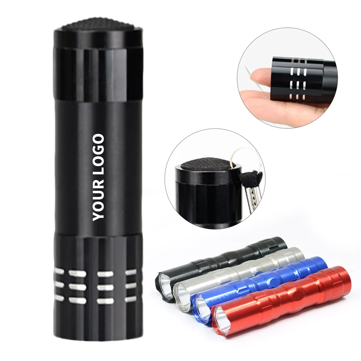 Aluminum Alloy Nine LED Flashlight With White Light 1
