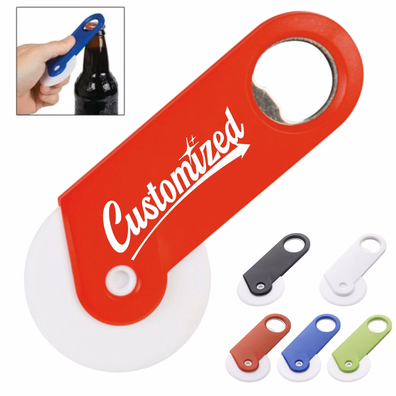 Plastic Mini Pizza Cutter W/ Circular Blade and Grip Handle