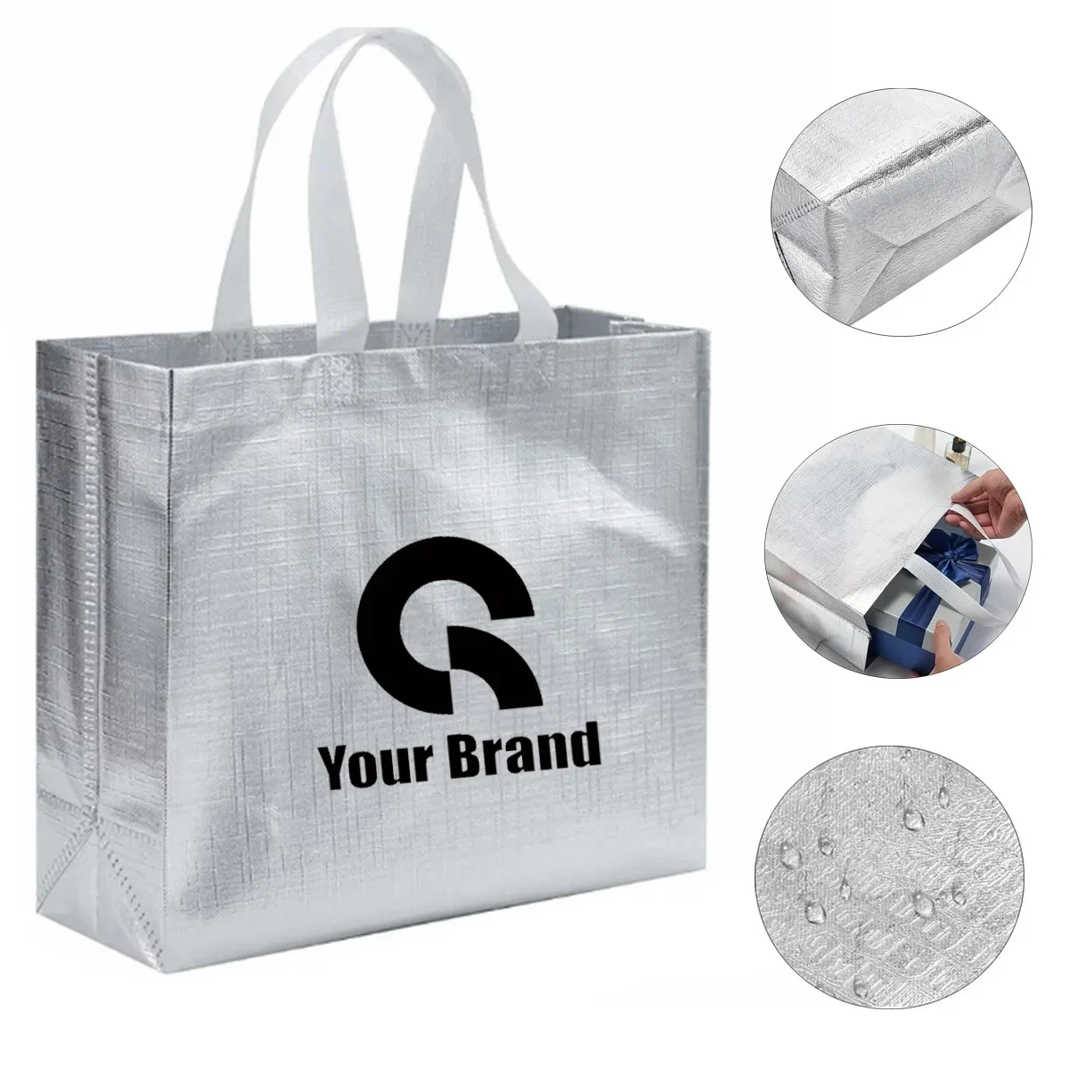 Reusable Non Woven Foldable Shopping Bag All Over Printing 1