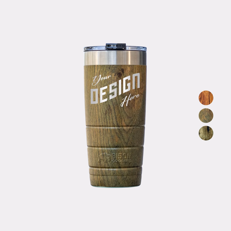 22 oz. Bison® Stainless Steel Insulated Wood Grain Tumbler