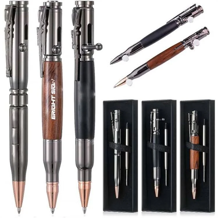 Metal & Wood Bolt Action Ballpoint Pen 1