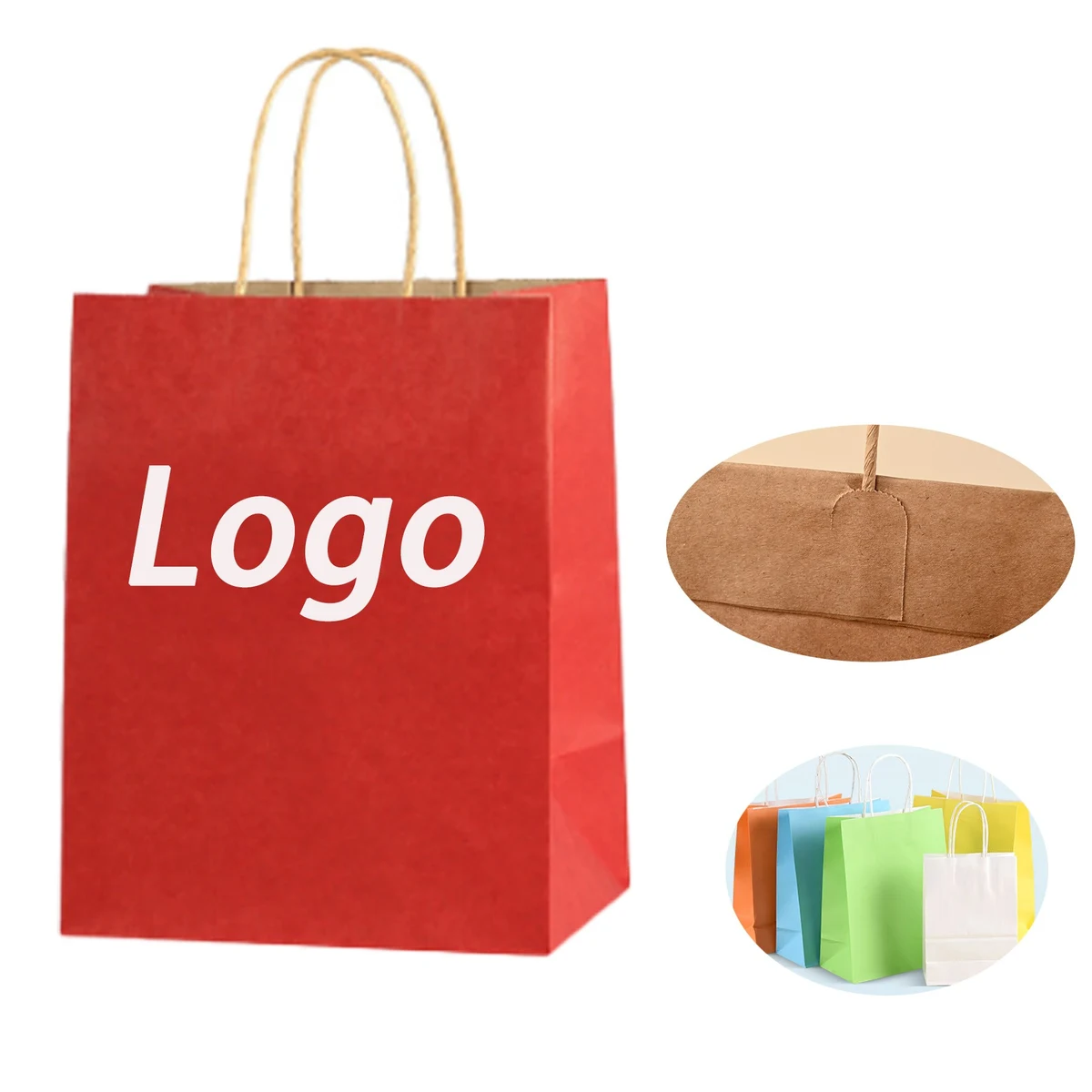 Kraft Paper Bags Tote Bags Takeout Packing Bags Gift Bags 1