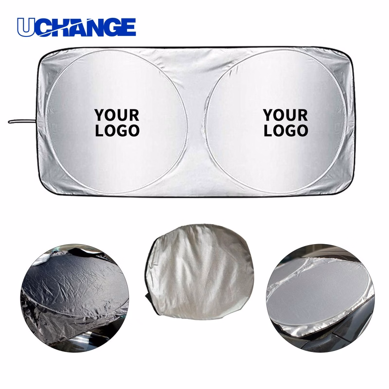 Polyester Foldable Windshield Car Sun Shade for Vehicle Use