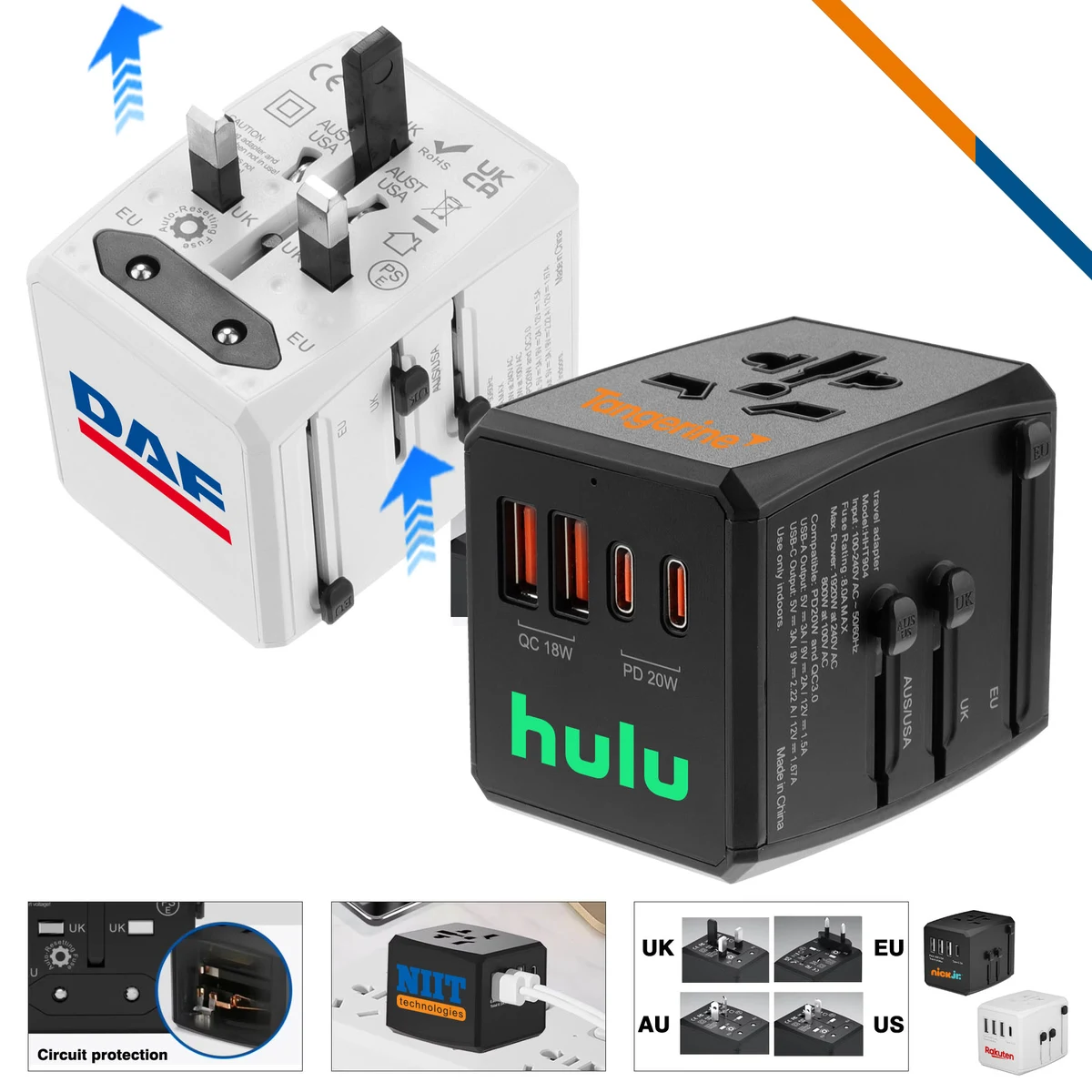 Jess 4 Ports Universal Adapter 1