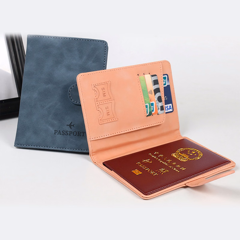 Faux Leather RFID Passport Holder