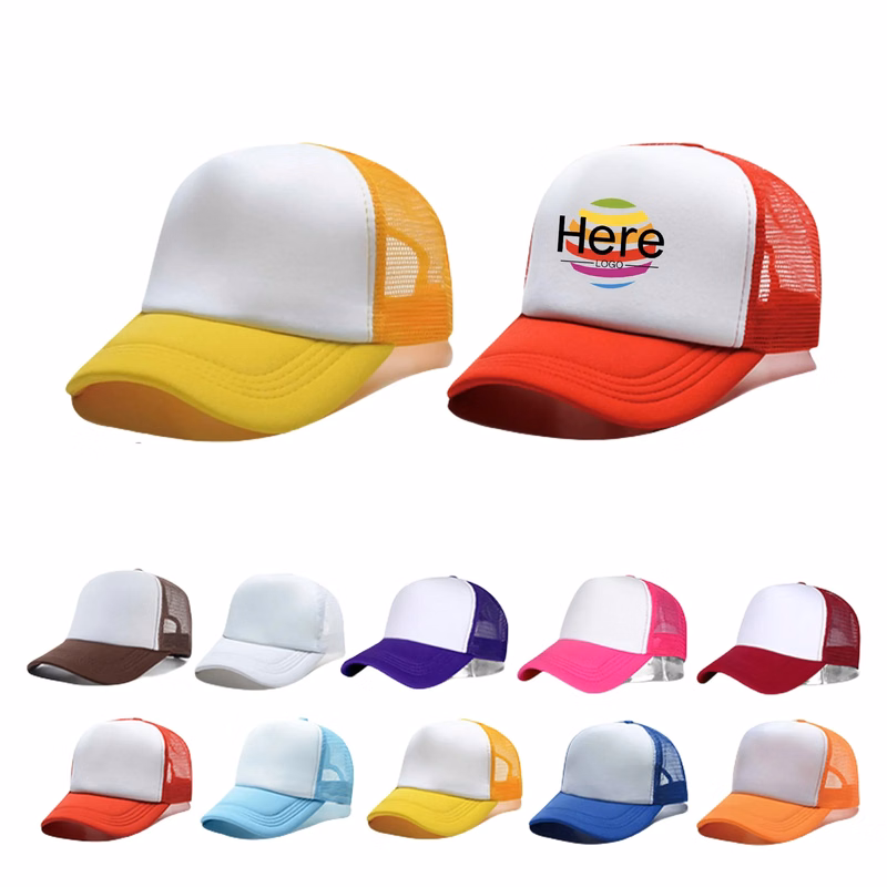 Unisex Mesh Baseball Cap Two Tone Polyester Trucker Hat