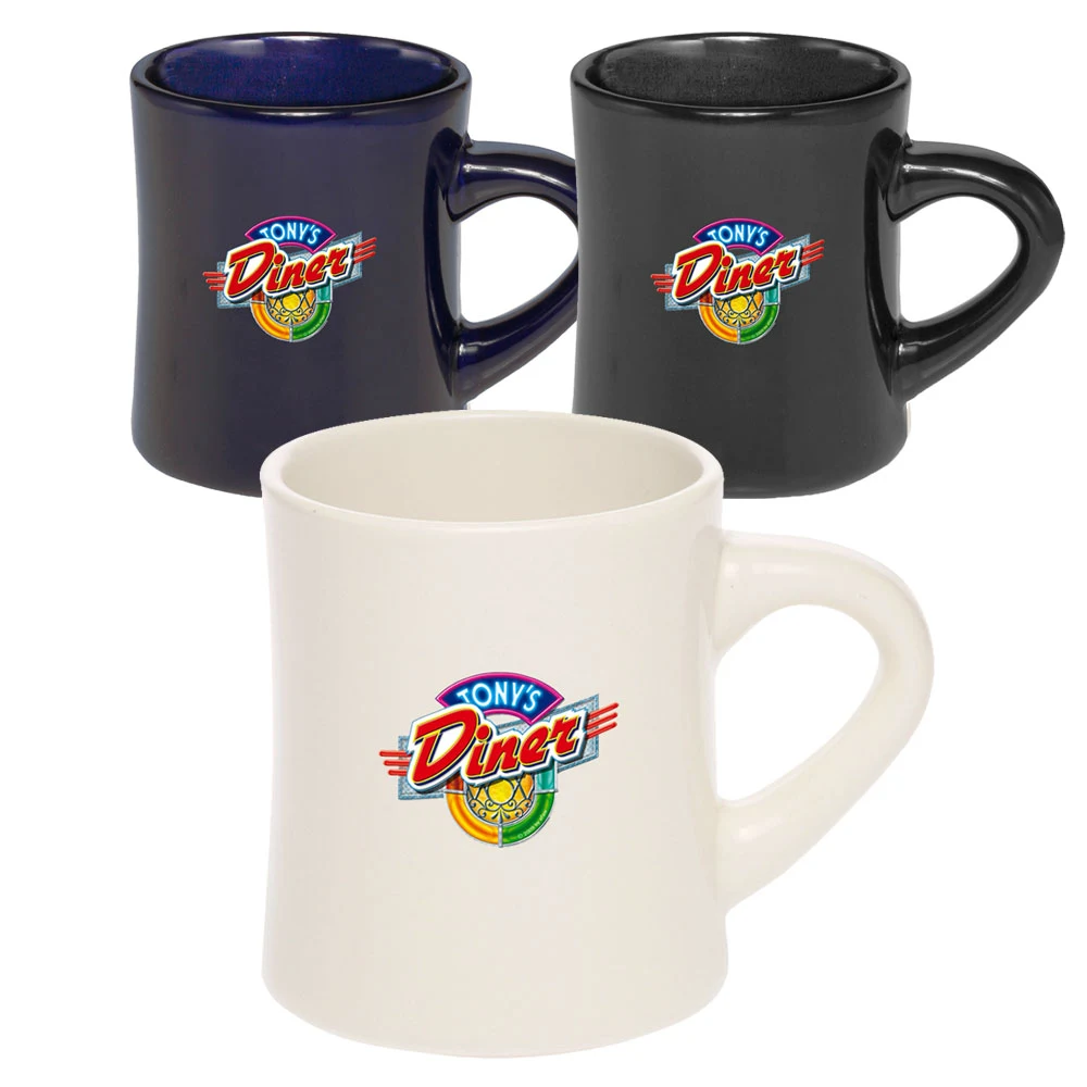 12 oz. Thick Grip Glossy Ceramic Diner Mug 1
