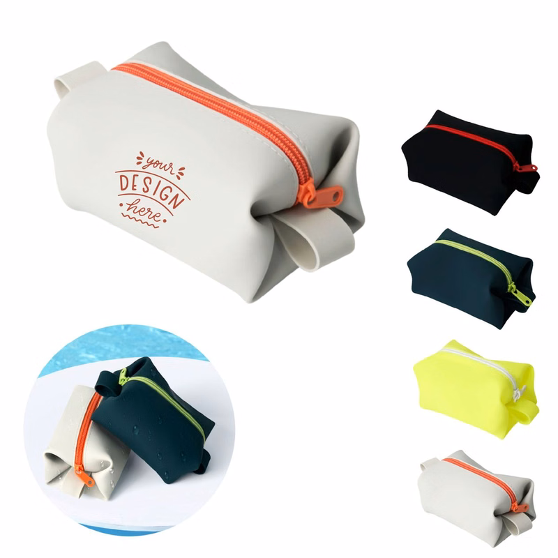 Waterproof Silicone Makeup Bag With Handle