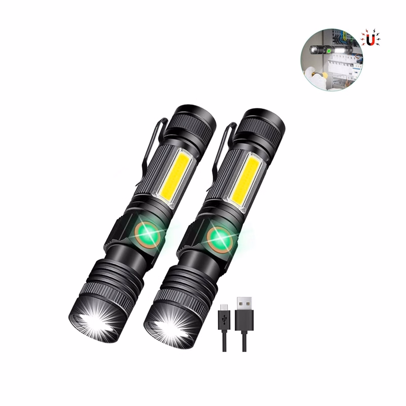 Rechargeable Magnetic Led Super Bright Tactical Flashlight