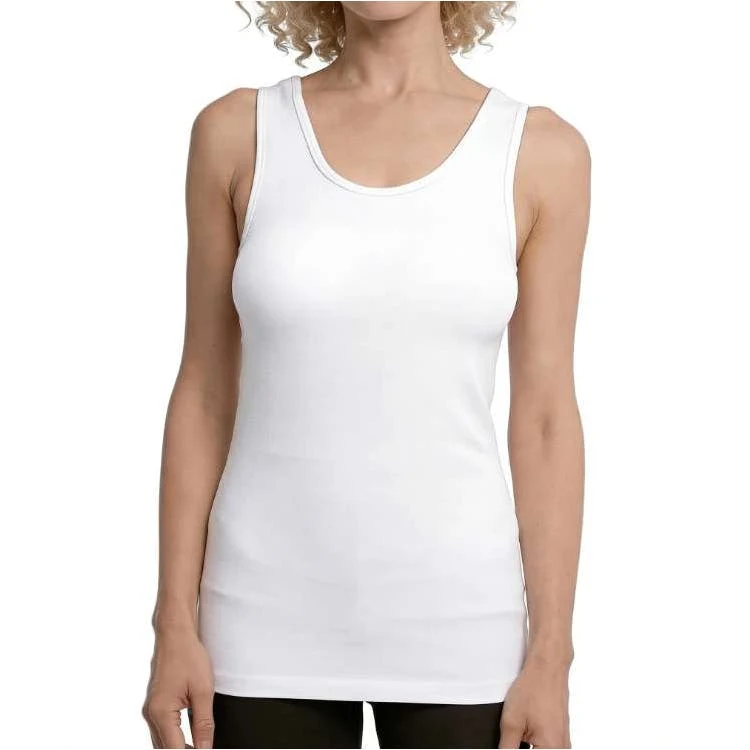 Women's Cotton Tank Top - White XL 1