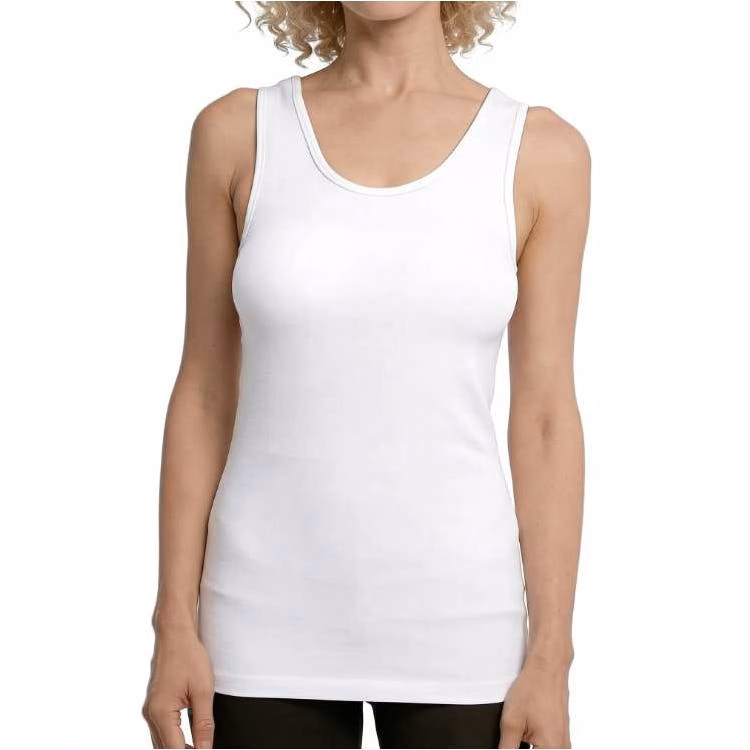 Women's Cotton Tank Top - White XL