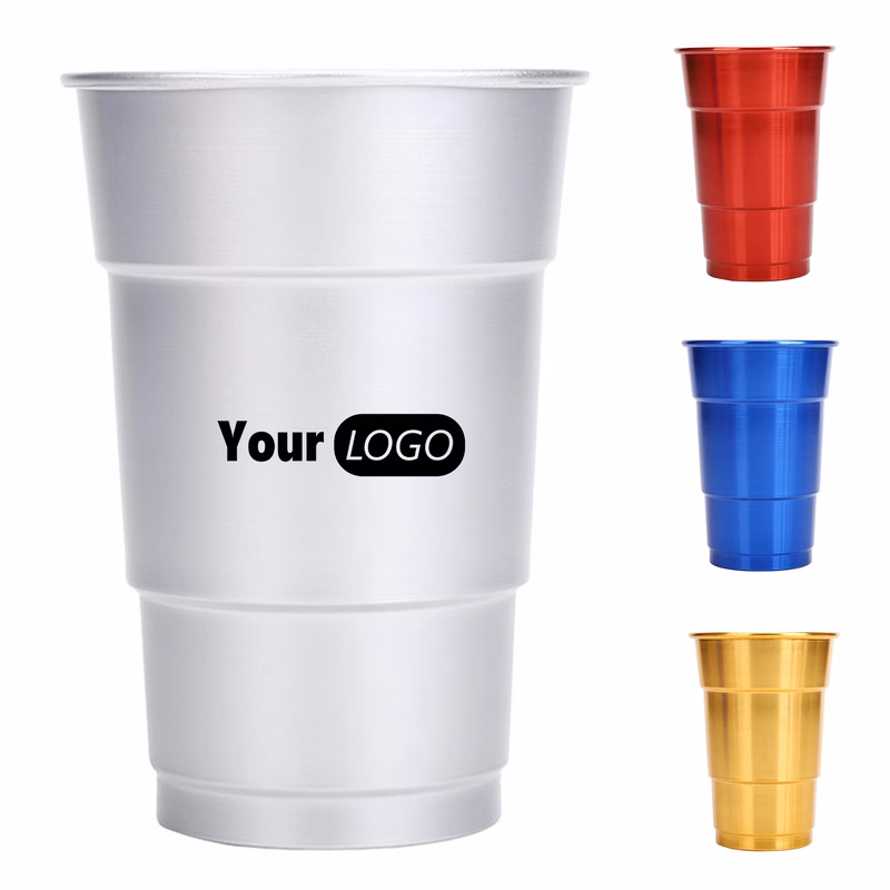 Aluminum 16 Ounce Reusable Sports Party Cup