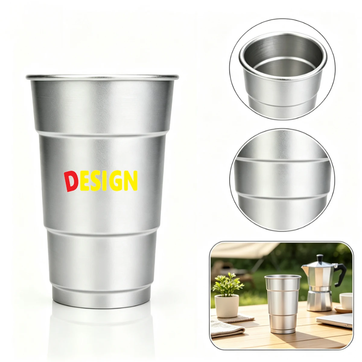 16oz Aluminum Tumbler Reusable Cup for Events and Outdoor 1