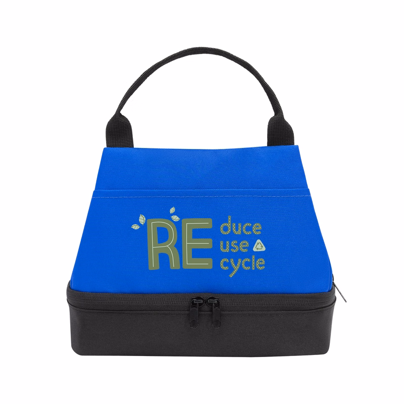Eco Friendly Two Compartment Lunch Cooler Tote Bag