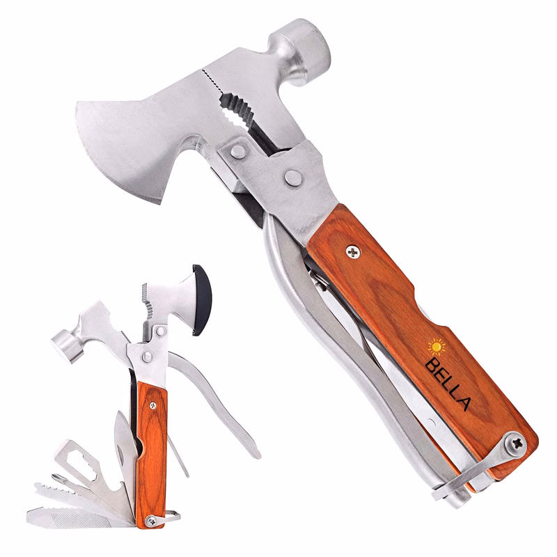 14 In 1 Multifunction Tool Portable Folding Wood Handle