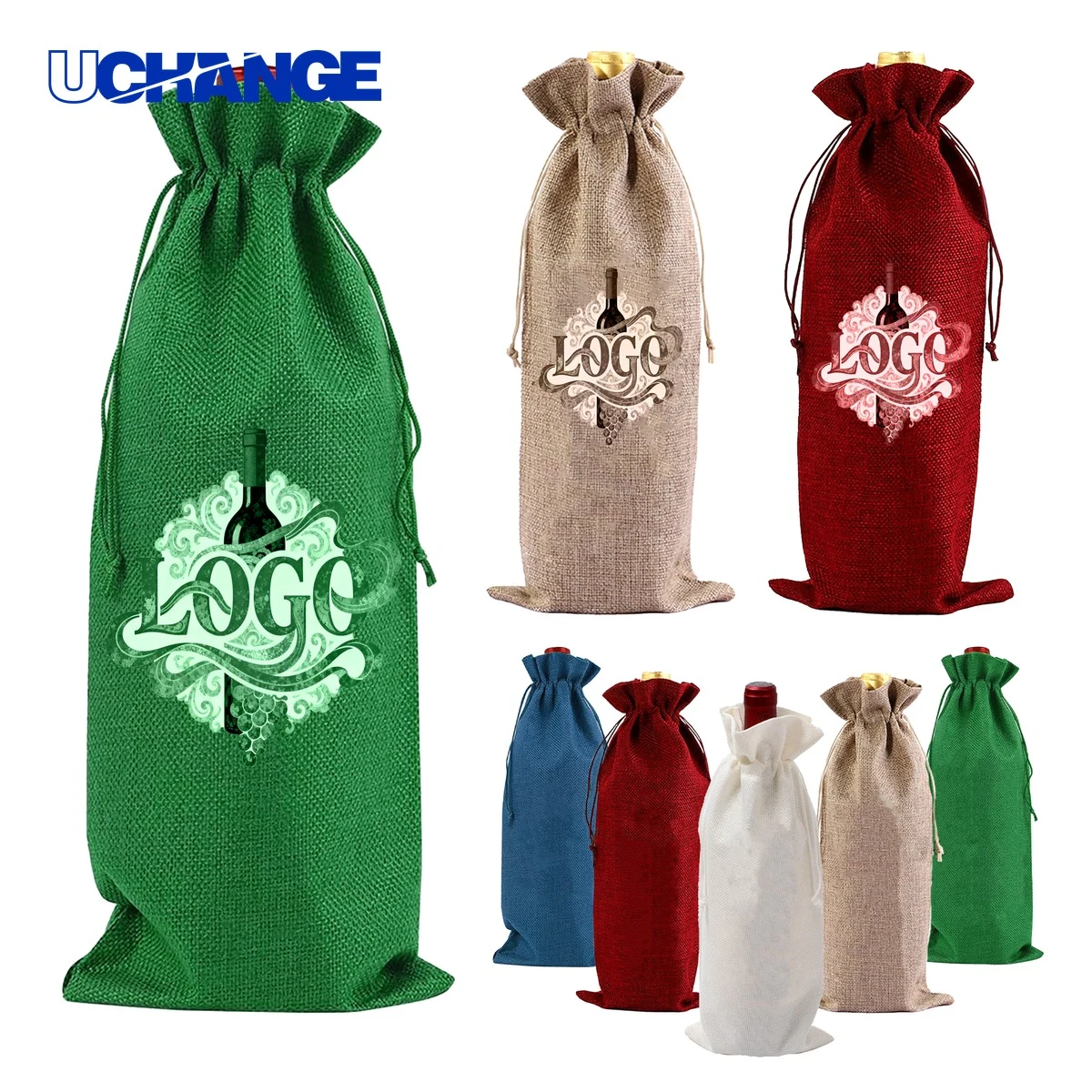 Festival Drawstring Wine Bottle Bag Container 1