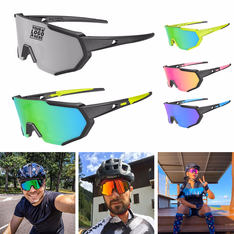 Mens Womens Cycling Glasses Interchangeable Lenses Polarized Sport Sunglasses 3 or 5