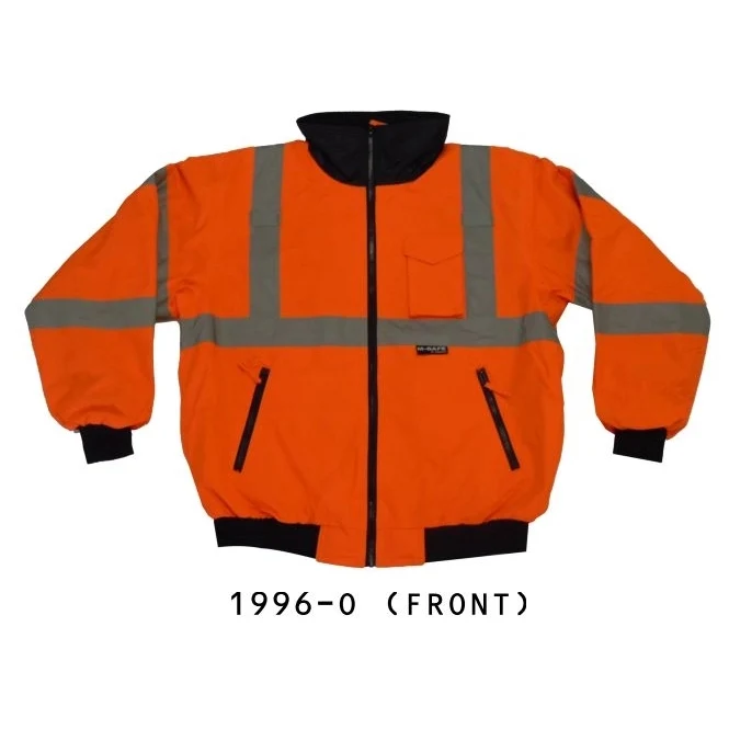 Ansi Class 3 Safety Orange Bomber Jacket 1