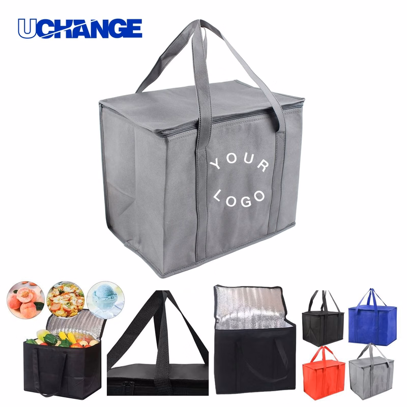 Insulated Grocery Bag Carrier with Zipper Closure