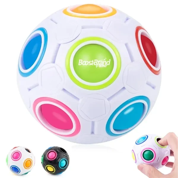 Custom 2.76 Inch Rainbow Ball Fidget Puzzle — Full-Color Stress Relief Brain Teaser 1