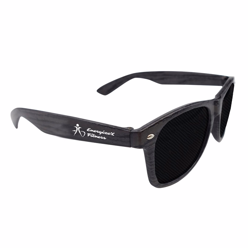 Full Color Charcoal Wood Tone Miami Sunglasses