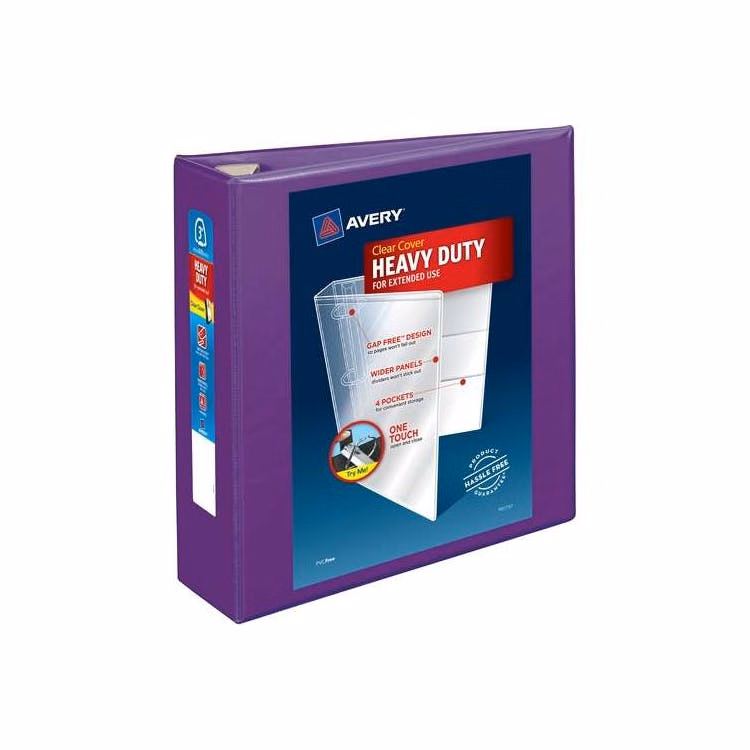 3 Ring Binders - Purple 3" Heavy Duty