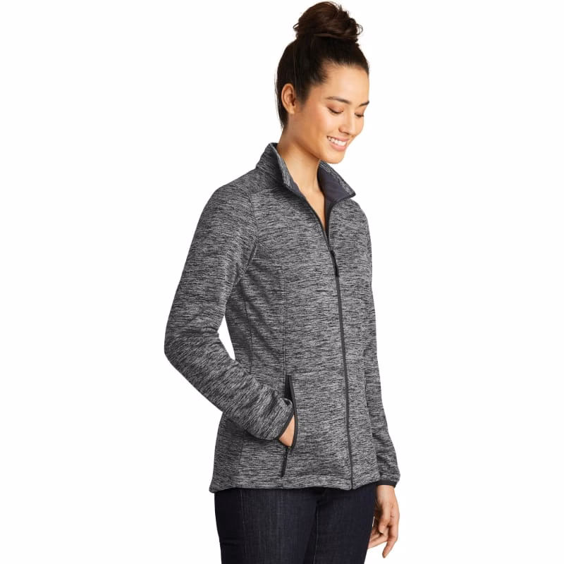 Sport-Tek Women's PosiCharge Electric Heather Soft Shell Jacket.