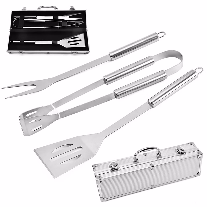 Stainless Steel 3 Piece BBQ Tool Kit