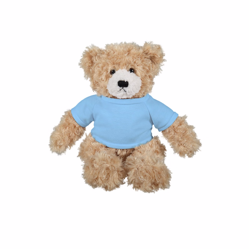 soft plush Beige Brandon Bear with t-shirt