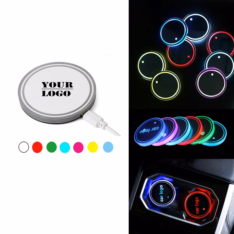 2 Pcs Led Car Coasters