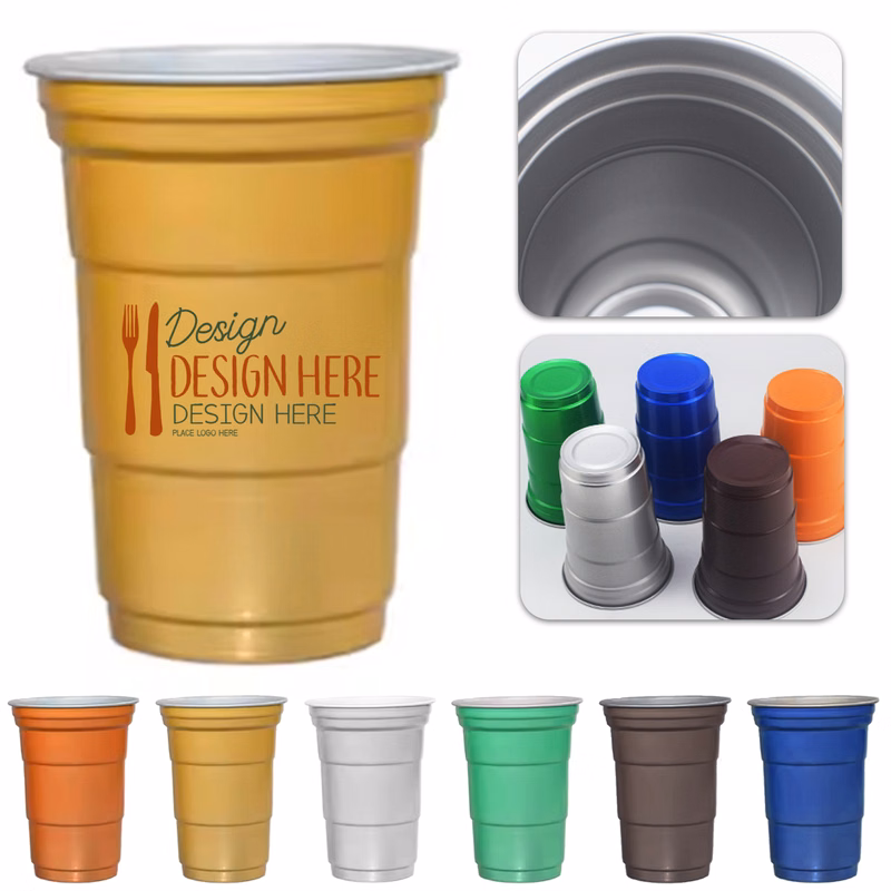 15oz Reusable Aluminum Cup ?C 6 Colors Available