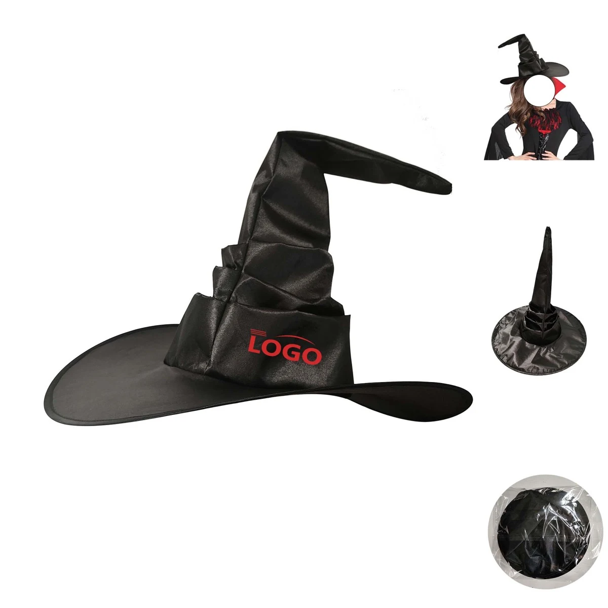 Black Witch Costume Hat for Halloween 1