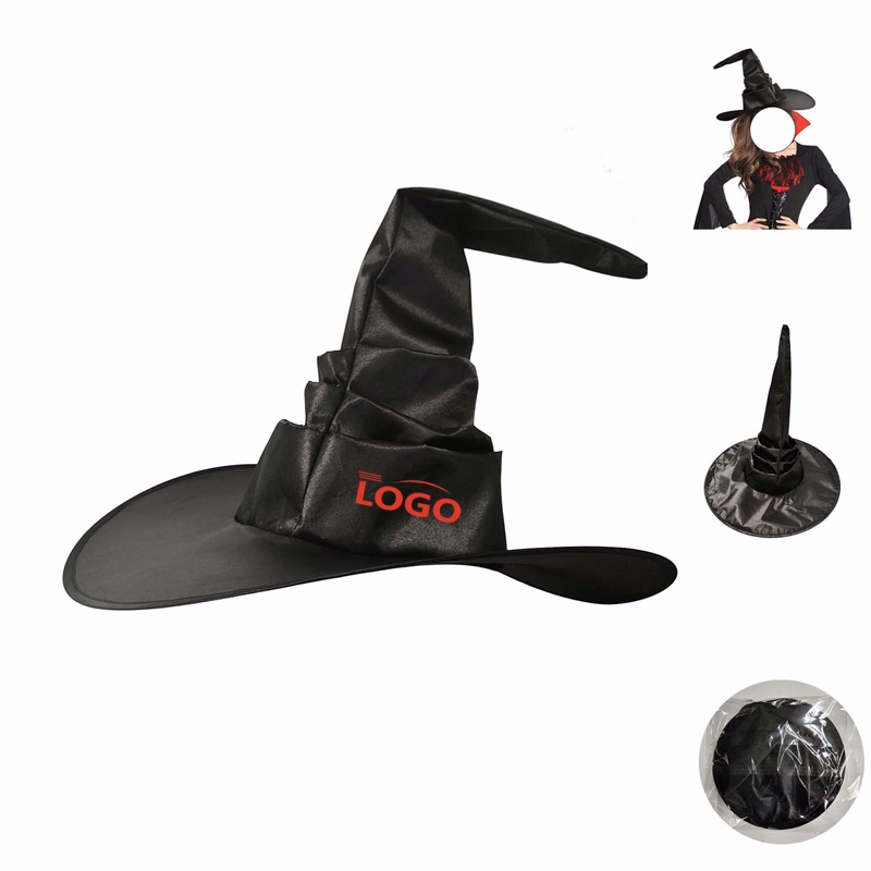 Black Witch Costume Hat for Halloween