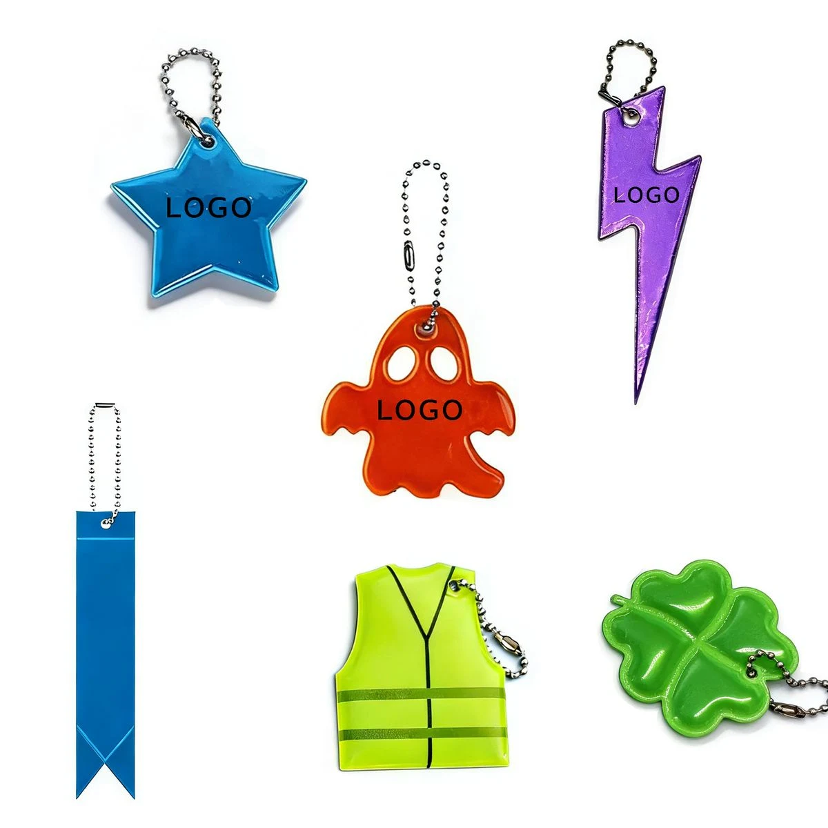 Reflective PVC Keychain Pendant 1