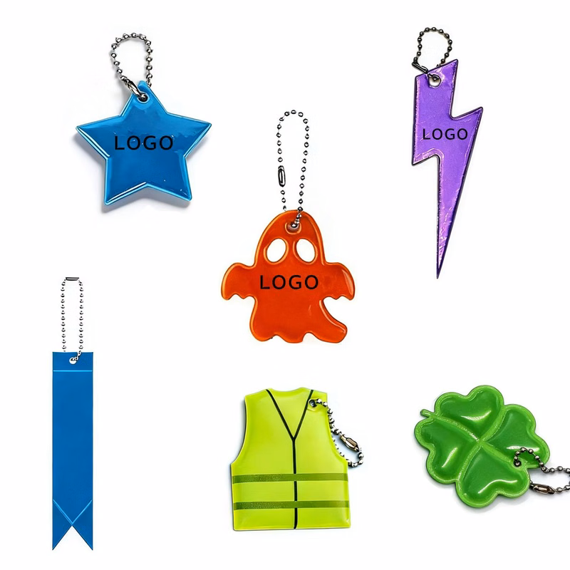 Reflective PVC Keychain Pendant
