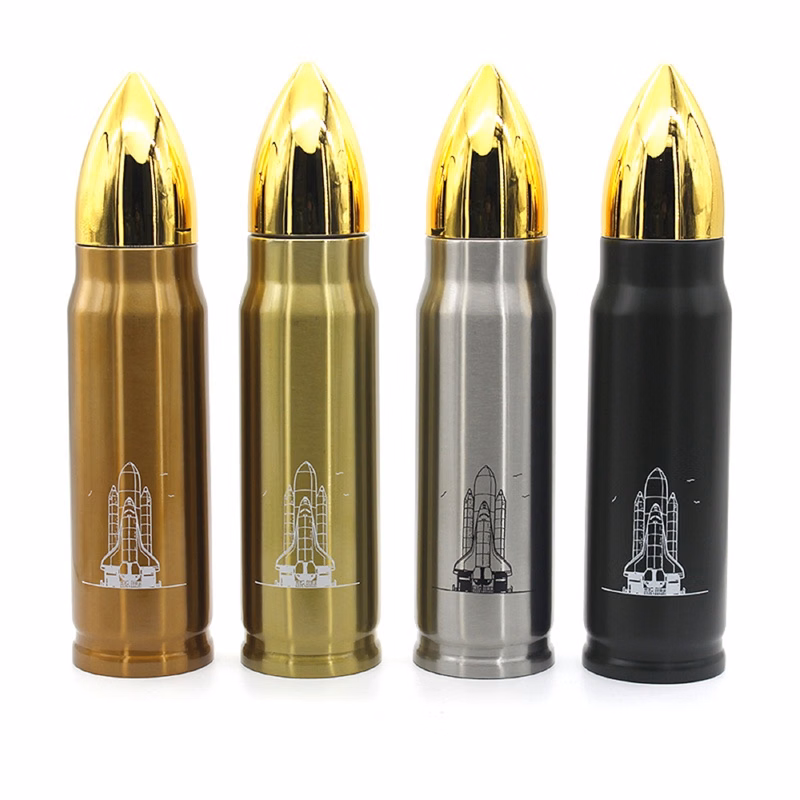 17 oz Double Wall Stainless Steel Vacuum Bullet Water Flask